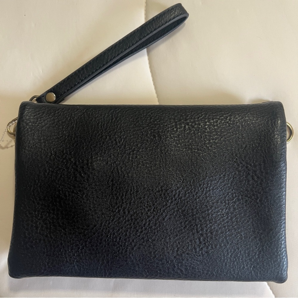 NWOT Joy Susan Kate Wristlet/Clutch/WalletIn In Black Made Of Vegan Leather - Picture 8 of 10